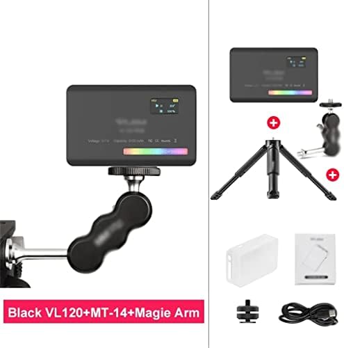 Houkai RGB Video Light com tela Mini Monitor de câmera do difusor RGB Selfie Light Light
