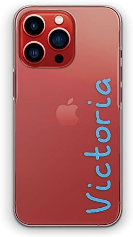 Caixa inicial personalizada para Apple iPhone 11 Pro Max, nome azul com nome em estojo claro, capa