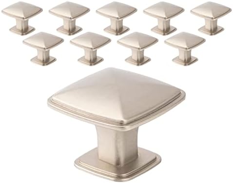 Urbalabs quadrado moderno Cabinete de níquel de cetim arredondado Minloado de 10 pacote de 10