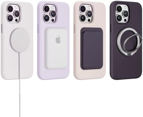 Mkeke para iPhone 14 Pro Max Case para Magsafe, capa de telefone de silicone para iPhone 14 Pro Max [Proteção completa] [Durável e à prova de choque] Caso de capa para Apple 14 Pro Max Case - White
