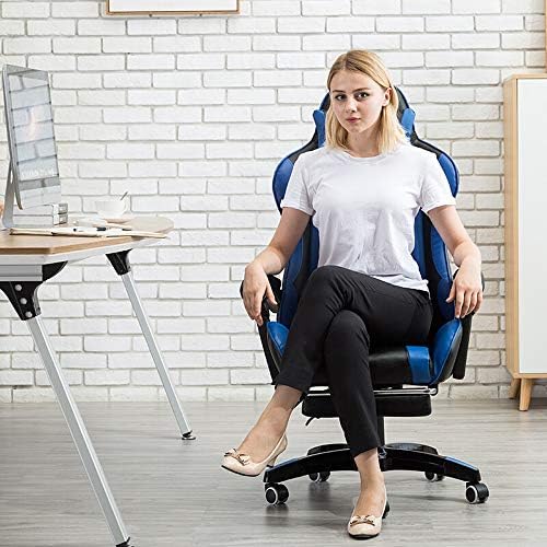 Paddia Gaming Chair Reclinner Ergonomic Racing Style com suporte lombar de massagem, 360 ° Bolsa de escritório