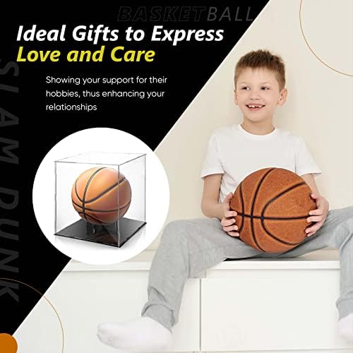 Caixas de acrílico para exibição Caixa de exibição de estampa de exibição de basquete para colecionáveis