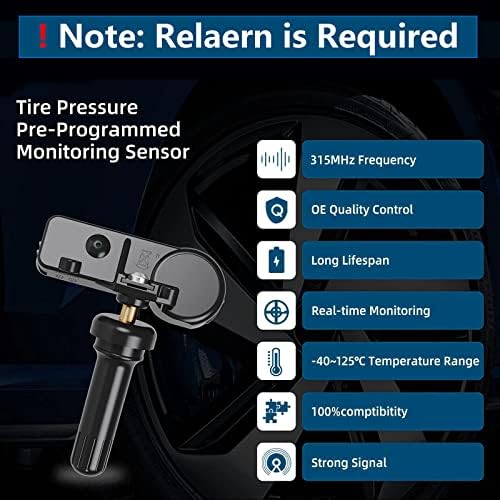 O sensor do sistema de monitoramento de pressão dos pneus de 315 MHz de 315MHz substitui 13586335.13581558.13598771.13598772