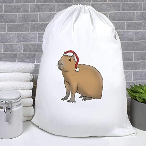 Azeeda 'Christmas Capybara' Laundry/Saco de Lavagem/Armazenamento