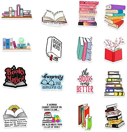 Adesivos de leitura inspirada 50 pacote, leitura de livros adesivo para professores alunos adolescentes