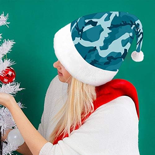 Chapéu de Papai Noel de Natal, Padrão de Camuflagem Chapéu de Férias de Xmas para Adultos, Unisex Comfort Christmas Hats para Evento de Festas Festivas de Costura Festiva de Ano Novo