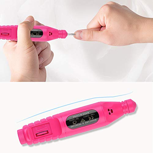 Chaw elétrico Drill Brill Polishing Moeding Unh Nail Art Manicure Tool, carregamento USB Broca de unhas