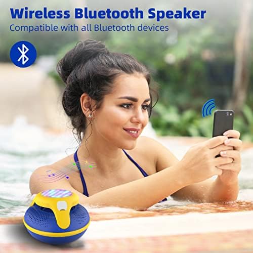Alto-falante de Bluetooth à prova d'água, alto-falantes de chuveiro SWFOER Bluetooth Wireless Ipx7 Pool flutuando