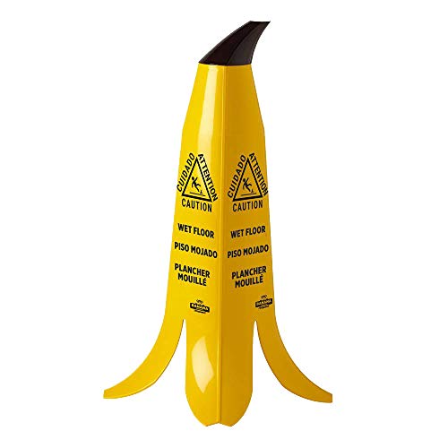 3 Conjunto - 2 'Banana amarela cone de piso molhado com haste marrom