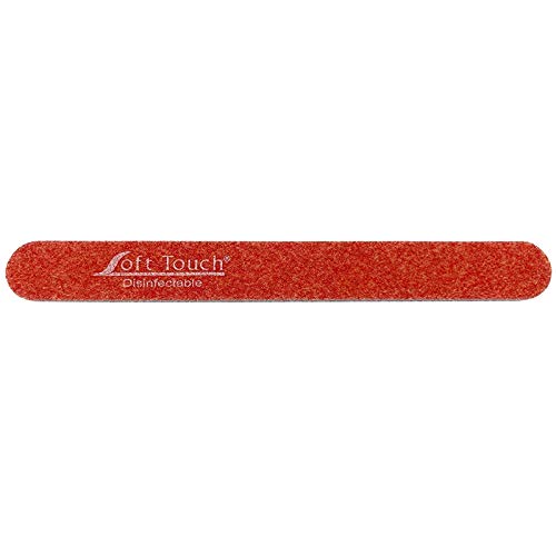 Arquivo de unhas de toque suave, grão grossa extra grosso, mylar vermelho durável, para unhas de acrílico,