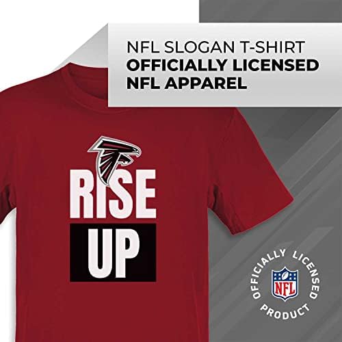 NFL Slogan de equipe adulta Slogan curto Camiseta leve, tee de roupas de equipe, equipamento da NFL para homens
