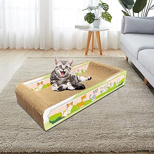 Scratch de arranhão genérico de gato, lounge leito ninho de garra sofá de papelão corrugado de papelão para descanso