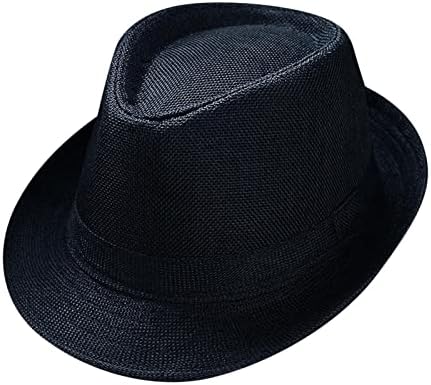 Homens e mulheres retro jazz chapéu soild britânico chapéu de sol do sol chapéu de sol do sol do sol escudo para chapéus hards