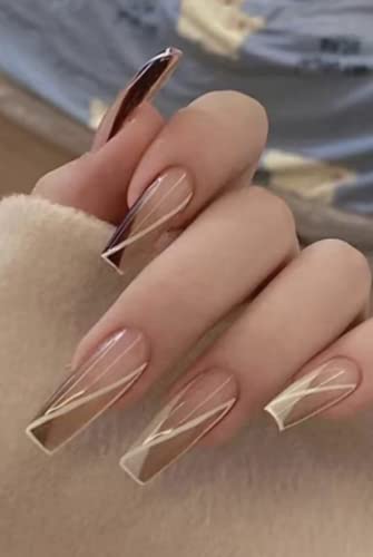 The Beauty Chick Pressione Nails - Pressione as unhas cola média em unhas Falsas unhas para mulheres