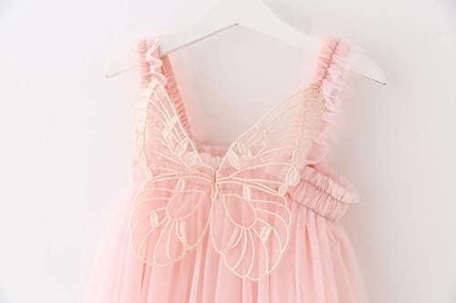 Criança bebê meninas com mangas de borboleta vestidos de borboleta 2023 Vestido de tule de fada de