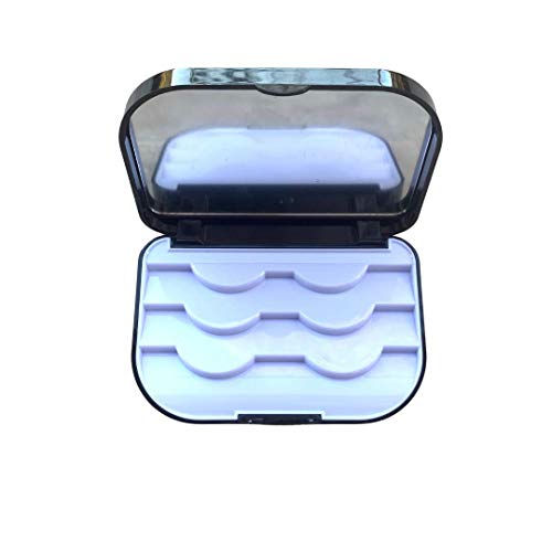 Caixa de cílios falsos de beleza do CJP com espelho - caixa de cílios de três camadas | Melhor compacto e