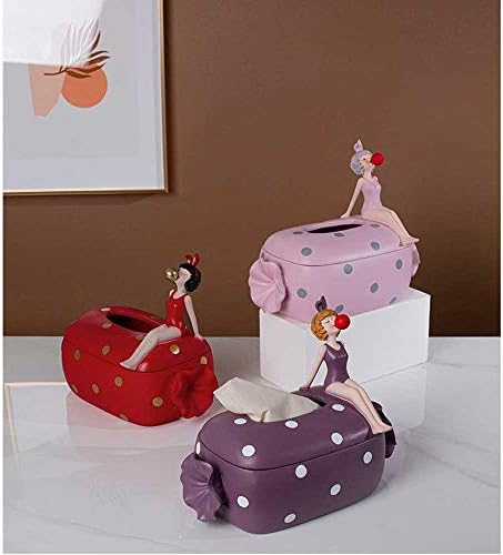 caixa de tecidos Art Modern Bubble Gum Girl Candy Box Resina Crafts Decoração de Balas Infantis de Caixa de Armazenamento de Capacidade de Grande Capacidade Decoração Decoração da Casa Decoração