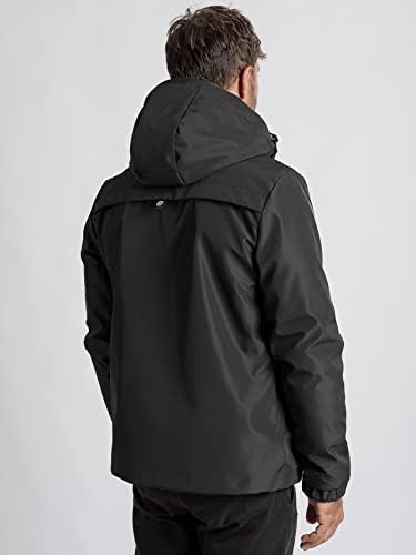 Jaquetas para homens homens remendados detalhes de cordão de empilhado casaco de inverno