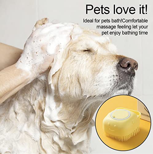 Escova de banho de massagem de silicone para animais de estimação