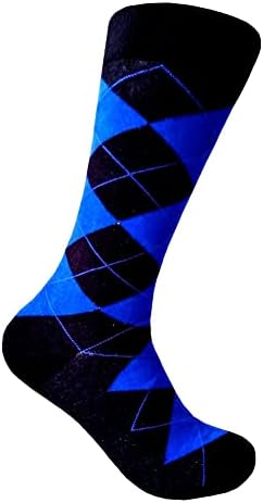 Triple M Plus Men's Royal Blue Dress Socks, um tamanho se encaixa na maioria dos homens; Tamanho da meia 10-13.