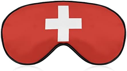 Switzerland Flag Dono O olho máscara de olho macio tampa de olho de olhos com tira ajustável Night