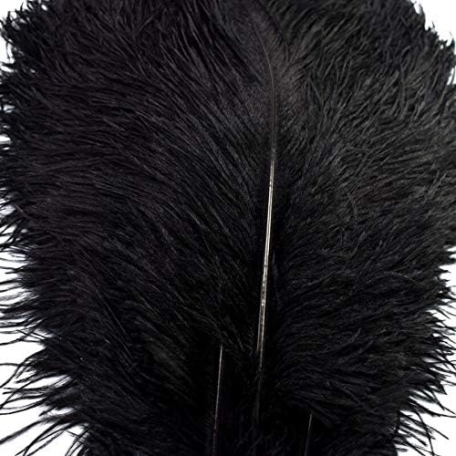 10pcs 15-70cm Feathers Black Plumes Plumes Diy Grandes penas de casamentos para decorações de artesanato - Zamihalaa