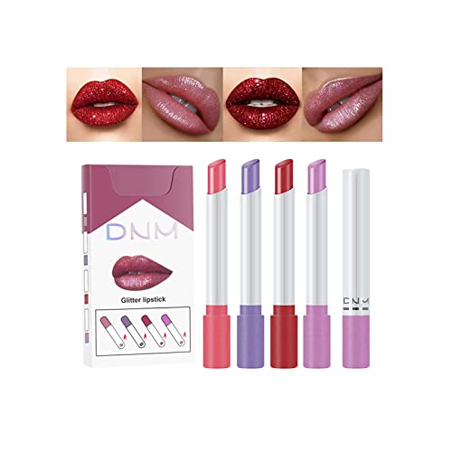 Zitiany 4pcs Lipstick Matte Conjunto, batons de cigarro, alteração de temperatura polarizada de veludo gloss