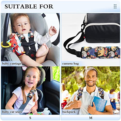 Preguiças nas tiras da assento do carro da selva para bebês crianças 2 pcs tiras de assento de carro almofadas