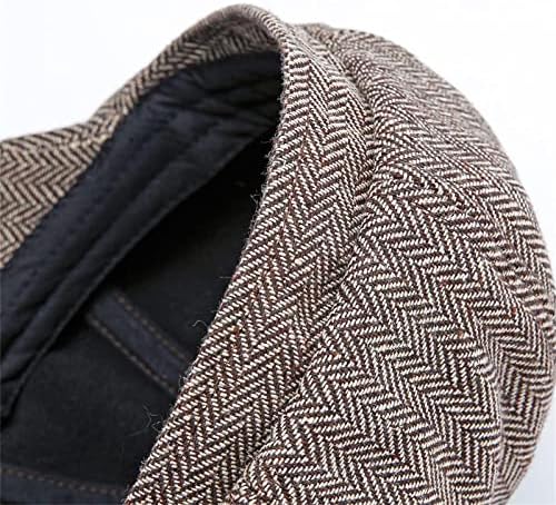 Masculino women newsboy bonés chapéus de hera chapéu de cabana plana tABIE CABBIE GATSBY CAP Classic Tweed Wool