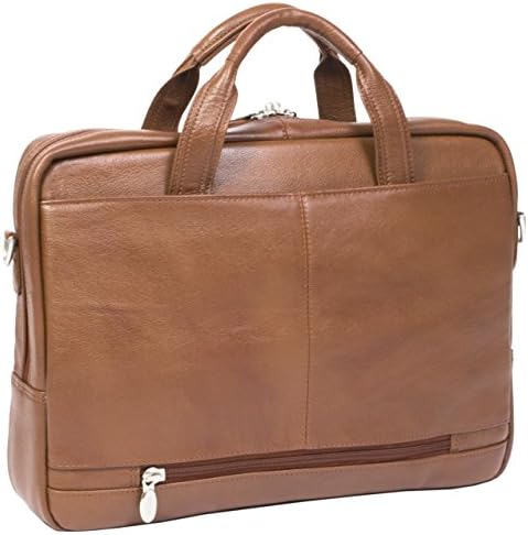 Série McKleinusa S, Bridgeport, Pebble Grain Calfskin Leather, Laptop de couro grande e de couro grande e comprimido,
