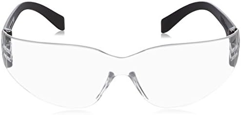 Zenon Z12 250-01-0020 Glasses de segurança sem aro com templo preto, lente clara e revestimento anti-arranhão/anti-fog