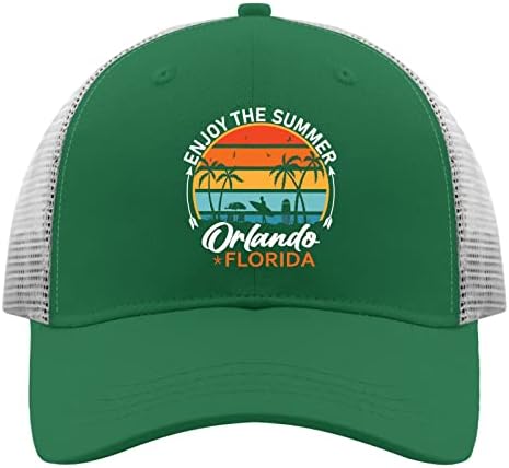 Os chapéus de papai desfrutam do verão Orlando Florida Baseball Caps, bonés vintage para mulheres
