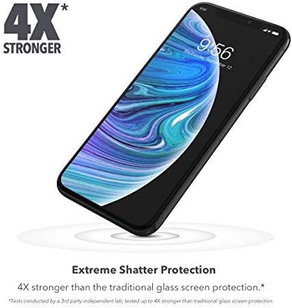 Zagg InvisibleShield Glass Elite Screen Protector - Feito para a tela amiga da Apple iPhone 11 Pro Max e Xs Max