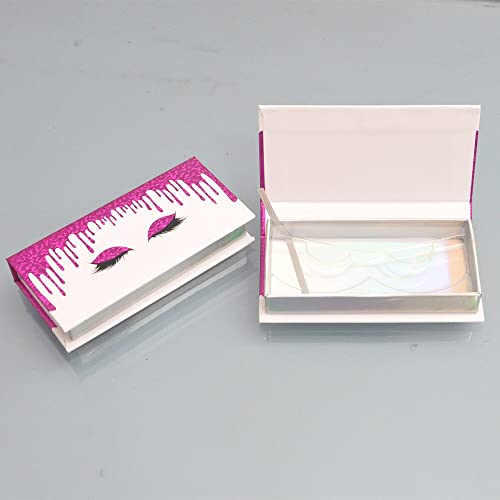 Embalagem falsa de cílios preto caixa branca chicote retângulo boxe faux de 25 mm de cílios de armazenamento