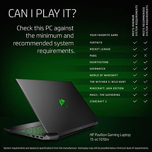 HP Pavilion Gaming 15 Laptop, Nvidia GeForce GTX 1650, AMD Ryzen 5 4600H, 8 GB DDR4 RAM, 512 GB PCIE NVME