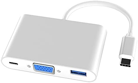 Conectores 3 em 1 Adaptador USB 3.1 Tipo C a VGA USB 3.0 Usb -C Adaptador de cubo de conversor de carregamento