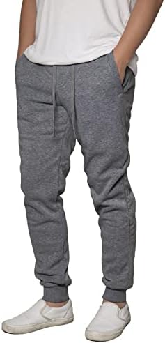 Urbanj Men's Casual Fleece Jogger Sortpants com bolsos Tamanho S-5xl