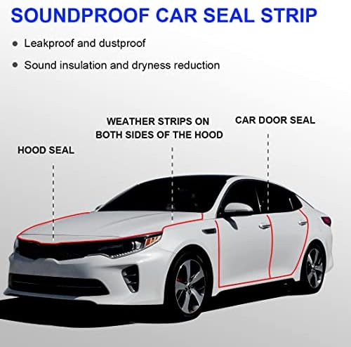 Descaução do clima automotivo da tira de selo de borracha da porta do carro com lâmpada superior