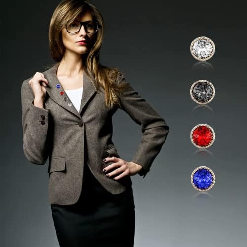 Botões de pinos de segurança da camisa de 30 pacote, botões de broche, pinos de exposição Invisible Buttons Exposição