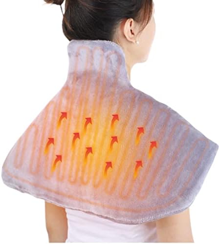 Almofada de aquecimento de aquecimento elétrico aquecida colistura de xale aquecida pescoço e cobertor de aquecimento de ombro ajustável para o pescoço de ombro para trás