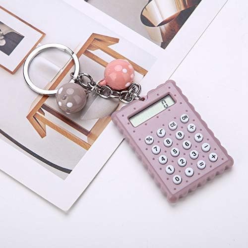 Mini calculadora, calculadora de 2 em 1 e cadeia de chaves, calculadora eletrônica de dígitos de Candy Digit