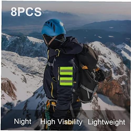 Patch reflexivo 8pcs decorativos de néon patches noturnos apliques fluorescentes gancho e emblema de fixador de