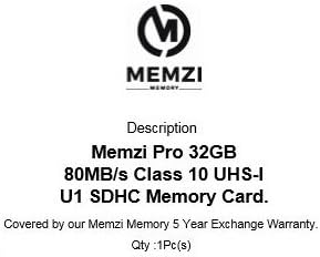 MEMZI PRO 32GB CLASS 10 80MB/S SDHC CARTÃO DE MEMÓRIA PANASONIC LUMIX DMC-GH4, DMC-GH4A, DMC-GH4H, DMC-GH4M,