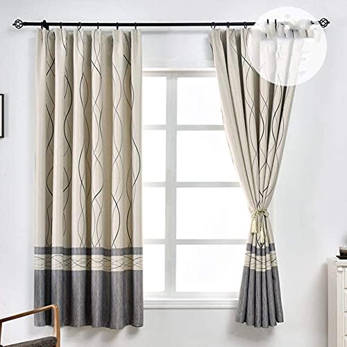 Cortinas de cortinas de fqrongsp com ganchos, uma curva térmica/bege da sala de garotas cômicas de 1 painel de