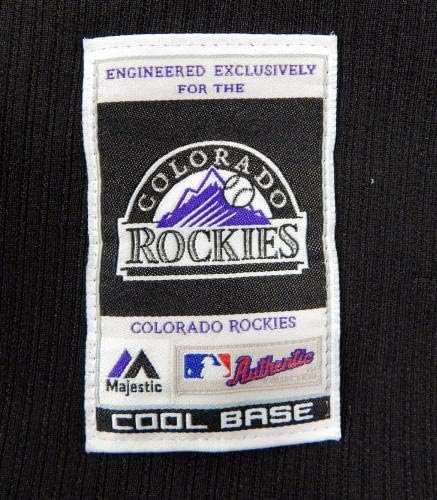 2014-15 Colorado Rockies 47 Game usou Black Jersey BP ST DP01984 - Jerseys MLB usada no jogo