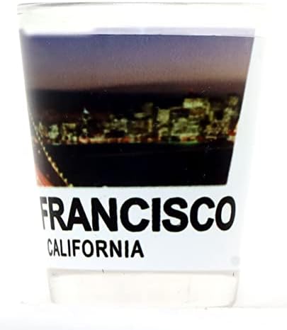 São Francisco California Golden Gate Bridge Color Photo Shot Glass