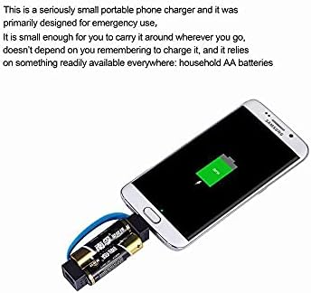 Carregador de telefone de emergência portátil alimentado por 2pcs aa/aaa bateria para Apple para Android, com micro USB/tipo C/para Apple -Conlector, acessórios para carregador de telefone