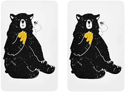 Ímãs decorativos de geladeira decorativa Dallonan preto urso amarelo mel punhado de frigorínea