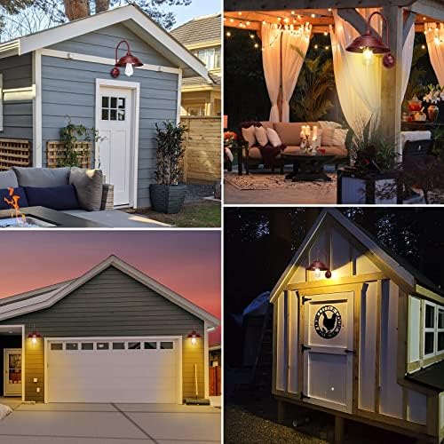 Solar Barn Light Outdoor com 3 modos de iluminação e sensor de movimento aqonsie ardências de