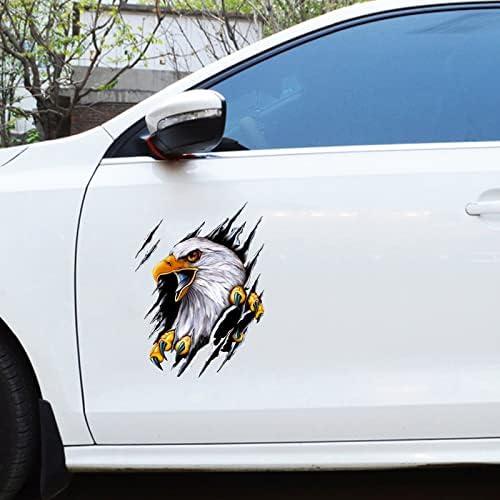 QIANBAO 2PCS Capuz da porta da porta da janela Adesivo de carro Modificado decalque de águia decal